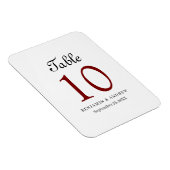 Elegante Schwarz-Script-Acrylic-Arch-Tischnummer Magnet (Rechte Seite)