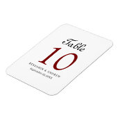 Elegante Schwarz-Script-Acrylic-Arch-Tischnummer Magnet (Linke Seite)