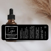 Elegante Schwarz Silver Essential Oil Dropper Flas