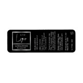 Elegante Schwarz Silver Essential Oil Dropper Flas (Vorne)