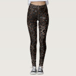 Elegante Schwarz & Silver Graue Bronze Leopard Pri Leggings<br><div class="desc">Elegante Schwarz & Silver Graue Bronze Leopard Print</div>