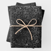 Elegante Schwarz-Tier-Druckmuster Geschenkpapier Set (Beispiel)