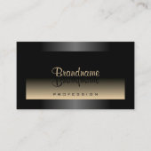 Elegante Schwarz und Beige Gradient Moderne Stilvo Visitenkarte (Vorderseite)