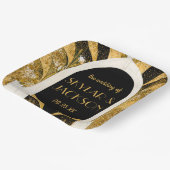 Elegante Schwarz und Gold Kunst, Dichtung und Musi Pappteller (Gewinkelt)