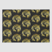 Elegante Schwarz und Gold Kunst, Dichtung und Musi Seidenpapier (Vorderseite)