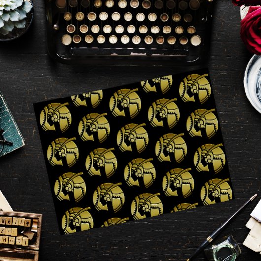 Elegante Schwarz und Gold Kunst, Dichtung und Musi Seidenpapier