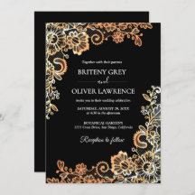 Elegante Schwarz und Rose Gold Blumenstrauß Hochze