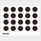 Elegante Schwarz und Rose Gold Foil Danke Sticker (Blatt)