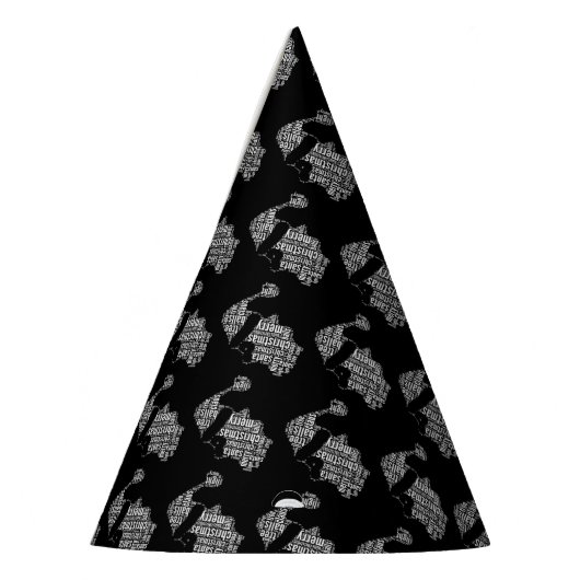 Elegante Schwarz und Weiß Weihnachtsgeschichte Wei Partyhütchen (Links)