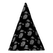 Elegante Schwarz und Weiß Weihnachtsgeschichte Wei Partyhütchen (Rechts)