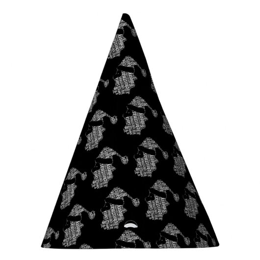 Elegante Schwarz und Weiß Weihnachtsgeschichte Wei Partyhütchen (Rechts)