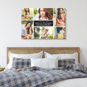 Elegante Schwarz-Weiß-Abschluss-FotoCollage Leinwanddruck (Insitu (Schlafzimmer))