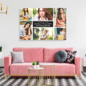 Elegante Schwarz-Weiß-Abschluss-FotoCollage Leinwanddruck (Insitu (Wohnzimmer))