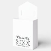 Elegante Schwarz-Weiß-Abschlussfeier Geschenkschachtel (Geöffnet)