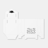 Elegante Schwarz-Weiß-Abschlussfeier Geschenkschachtel (Ungefaltet)