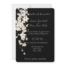Elegante Schwarz-Weiß-Aquarellblumen