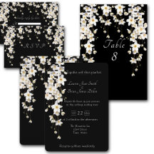 Elegante Schwarz-Weiß-Aquarellblumen