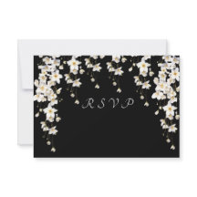 Elegante Schwarz-Weiß-Aquarellblumen