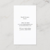 Elegante Schwarz-Weiß-Blumen-Schönheit Visitenkarte (Rückseite)