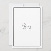 Elegante Schwarz-Weiß-Blumenspitze Save the Date Einladung (Rückseite)