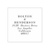 Elegante Schwarz-Weiß-Blumenzeremonie Gummistempel (Prägung)