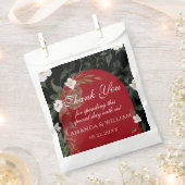 Elegante Schwarz-Weiß-Blütenhochzeit Geschenktütchen (Ausgeschnitten)