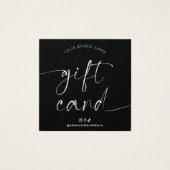 Elegante Schwarz-weiß-Chic-Logo-Friseur-Geschenkka (Vorderseite)