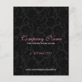 Elegante Schwarz-Weiß-Damasken Flyer (Vorne)