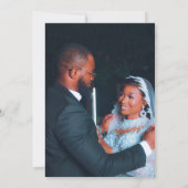 Elegante Schwarz-Weiß-Einladung Einladung (Rückseite)