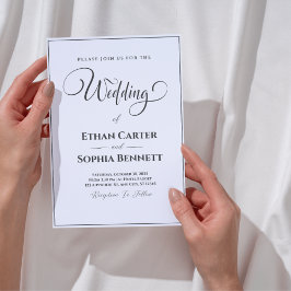 Elegante Schwarz-Weiß-Einladung Einladung