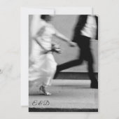 Elegante Schwarz-Weiß-Einladung Einladung (Rückseite)