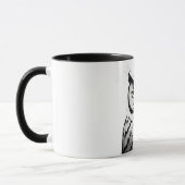 Elegante Schwarz-Weiß-Eulentasse  Tasse (Links)