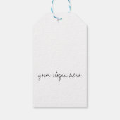 Elegante Schwarz-Weiß-Eyelashes Lash-Bar Zeichnend Geschenkanhänger (Rückseite)