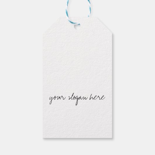 Elegante Schwarz-Weiß-Eyelashes Lash-Bar Zeichnend Geschenkanhänger (Rückseite)