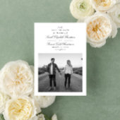 Elegante Schwarz-Weiß-Formkalligraphie Save The Date