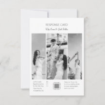 Elegante Schwarz & Weiß Foto Collage Hochzeit