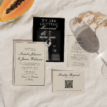 Elegante Schwarz-Weiß-Foto-Hochzeit im Stil des al