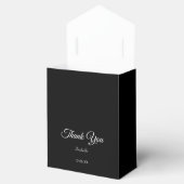 Elegante Schwarz-Weiß-Gefälligkeitsbox Geschenkschachtel (Geöffnet)