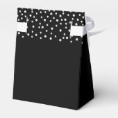 Elegante Schwarz-Weiß-Gefälligkeitsbox Geschenkschachtel (Rückseite)