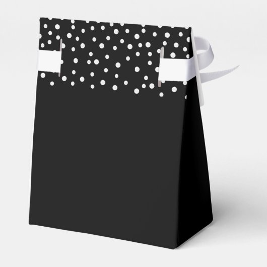 Elegante Schwarz-Weiß-Gefälligkeitsbox Geschenkschachtel (Rückseite)