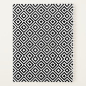 Elegante Schwarz/Weiß Gemustert Mit Monogramm Mode Planer (Rückseite)