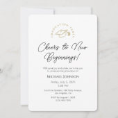 Elegante Schwarz-Weiß-Graduiertenparty - Einladung (Vorderseite)