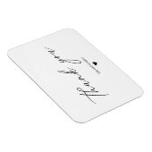 Elegante Schwarz-weiß Heart Wedding Dankeschön Car Magnet (Rechte Seite)