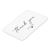 Elegante Schwarz-weiß Heart Wedding Dankeschön Car Magnet (Linke Seite)