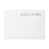 Elegante Schwarz-Weiß-Hochzeit (Rückseite)