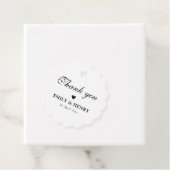 Elegante Schwarz-Weiß-Hochzeit Geschenkanhänger (Beispiel)