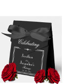 Elegante Schwarz-Weiß-Hochzeit Geschenkschachtel
