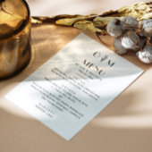 Elegante Schwarz-Weiß-Hochzeit | Minimalistisch Menükarte