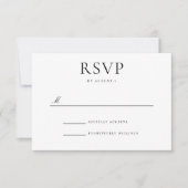 Elegante Schwarz-Weiß-Hochzeit-RSVP-Karte RSVP Karte (Vorderseite)