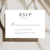 Elegante Schwarz-Weiß-Hochzeit-RSVP-Karte RSVP Karte